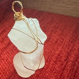 Wire Wrapped Quartz Pendant